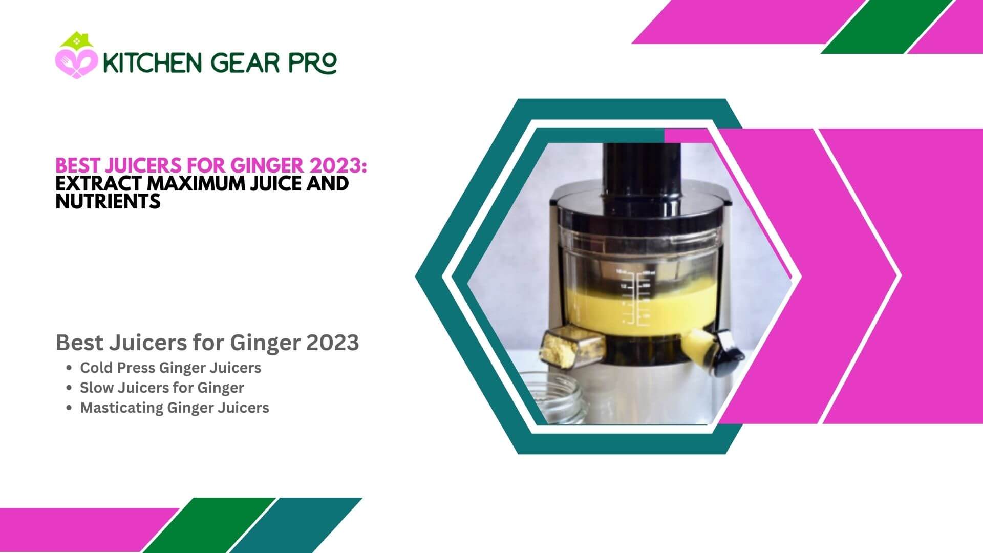 Best Juicers for Ginger 2023 Extract Maximum Juice and Nutrients
