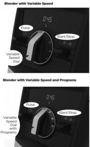 vitamix 2300 2500 controls